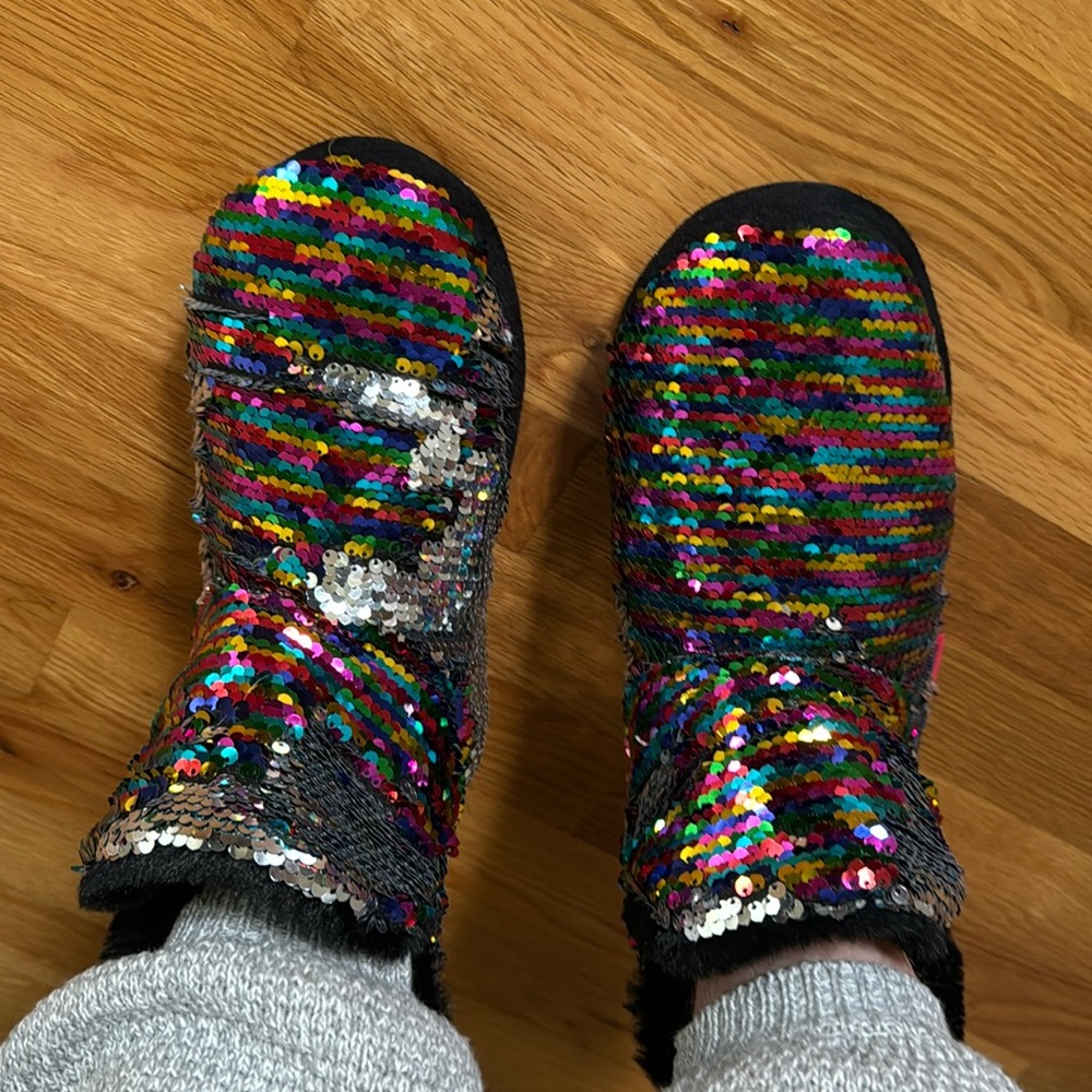 Sequin Boots